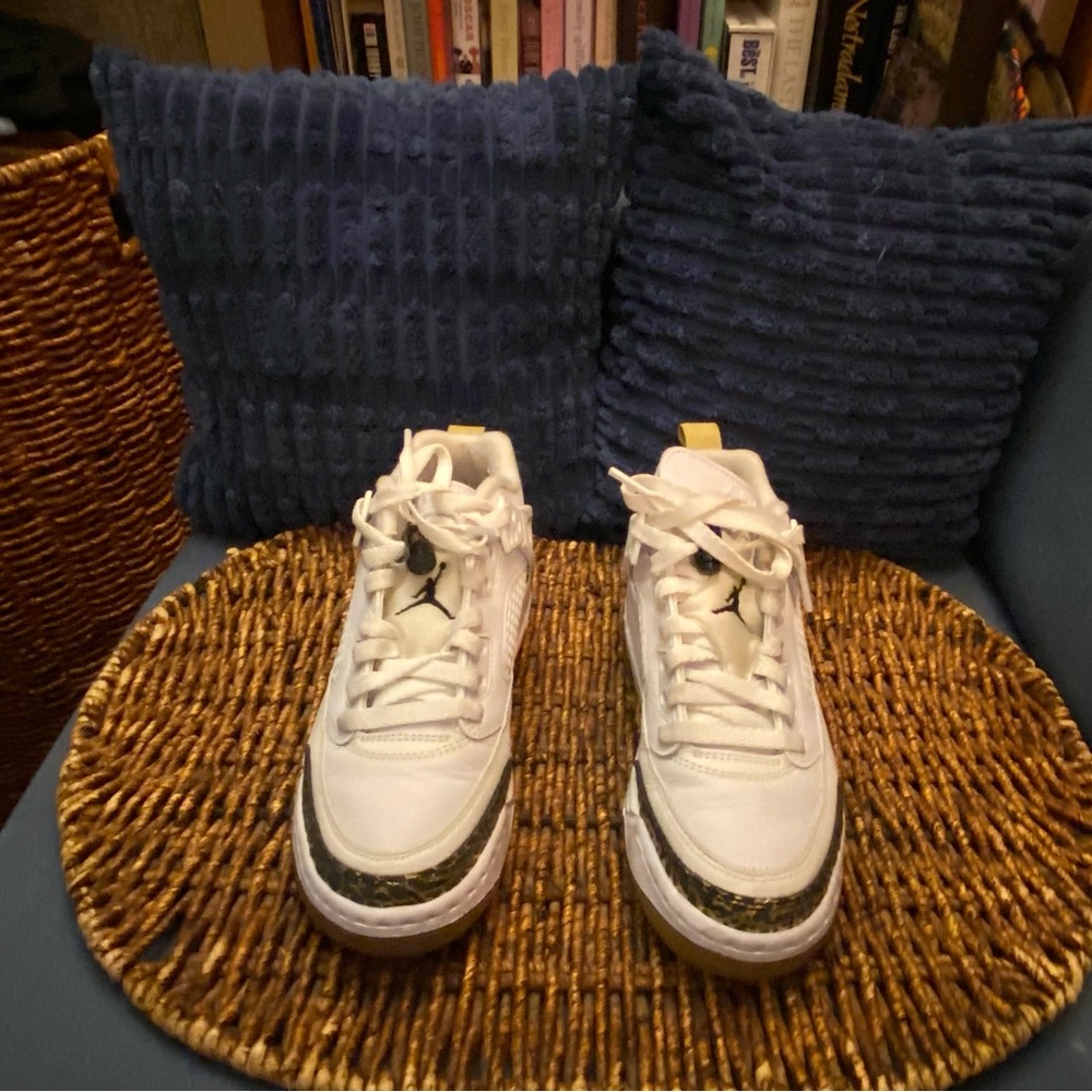 Jordan Spizike White and Black High-Top Sneakers